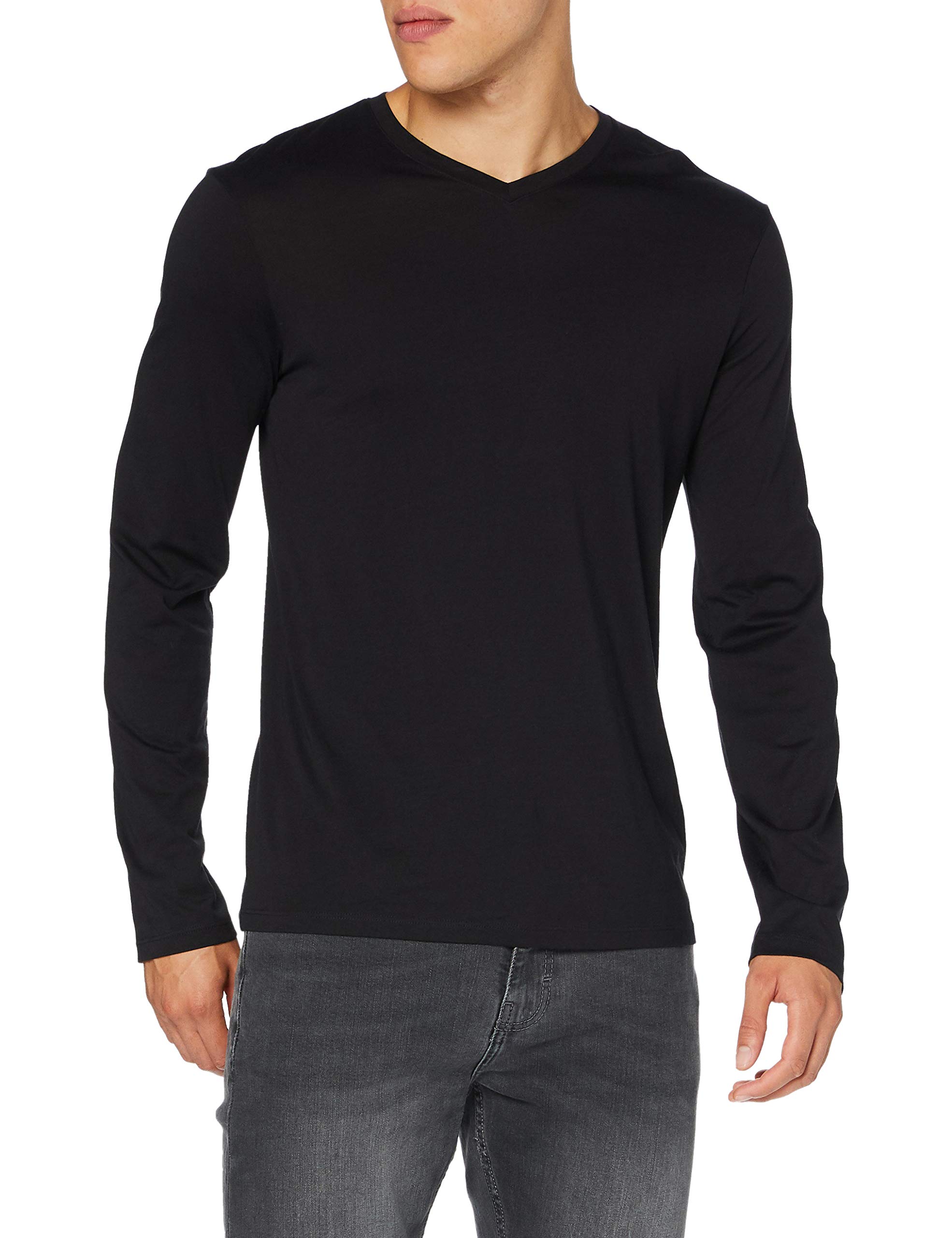 Armani Exchange Men's Official Store Long Sleeves T-Shirts Black