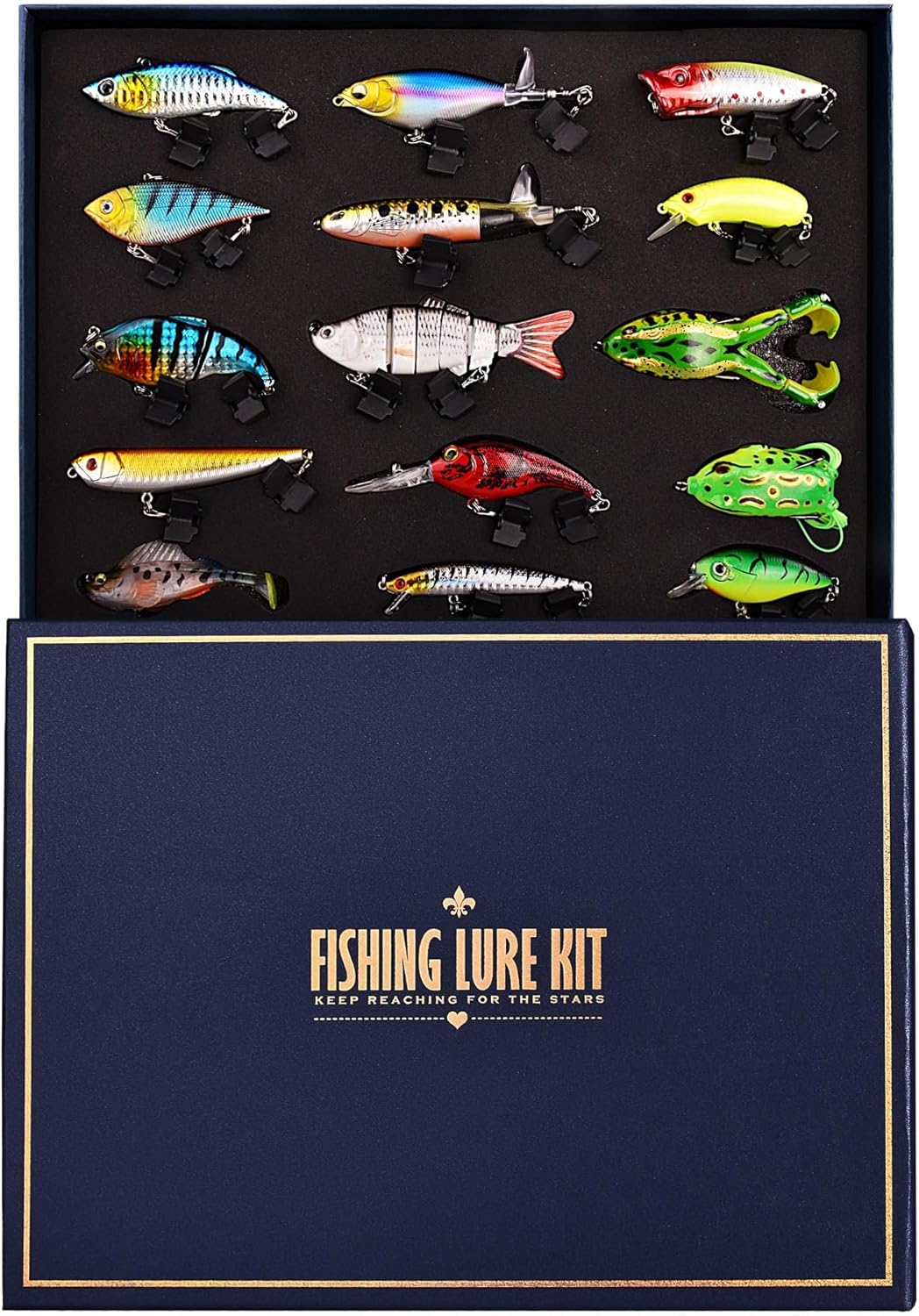 Fishing Lures Kit for Diving Bass/Trout/Pike with Lifelike Action