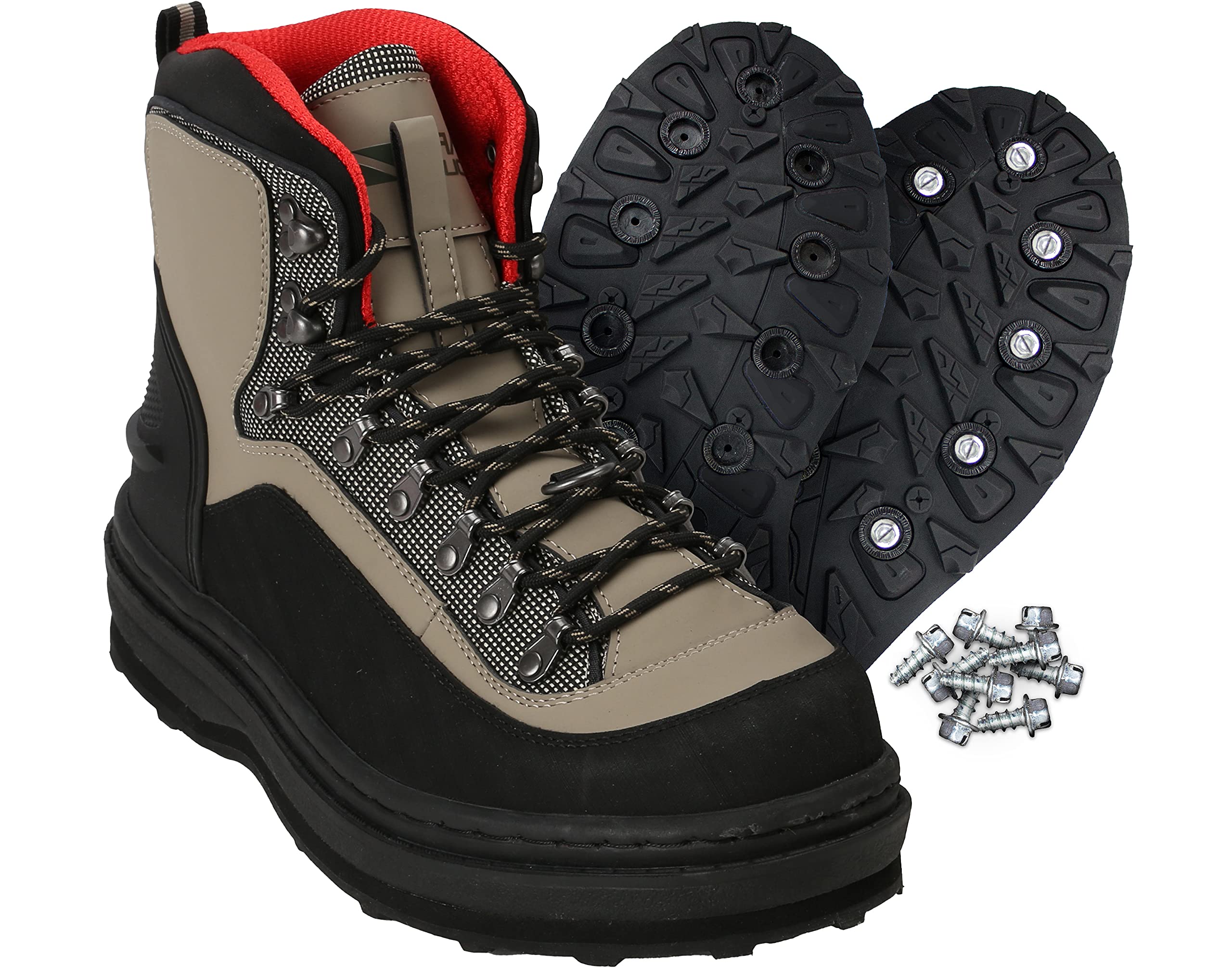 Paramount Outdoors Slate Cleated Wading Boot Rubber Bottom Wading Shoe With Metal Wading Studs