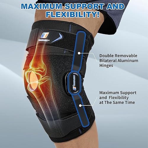 Miniatura 2 de Rodillera de talla grande para mujeres y hombres, gel de rótula y estabilizadores laterales para ACL, desgarro de menisco, artritis, recuperación de