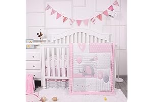 La Premura Baby Elephant Crib Bedding Set for Girls: The Perfect Enchanted...