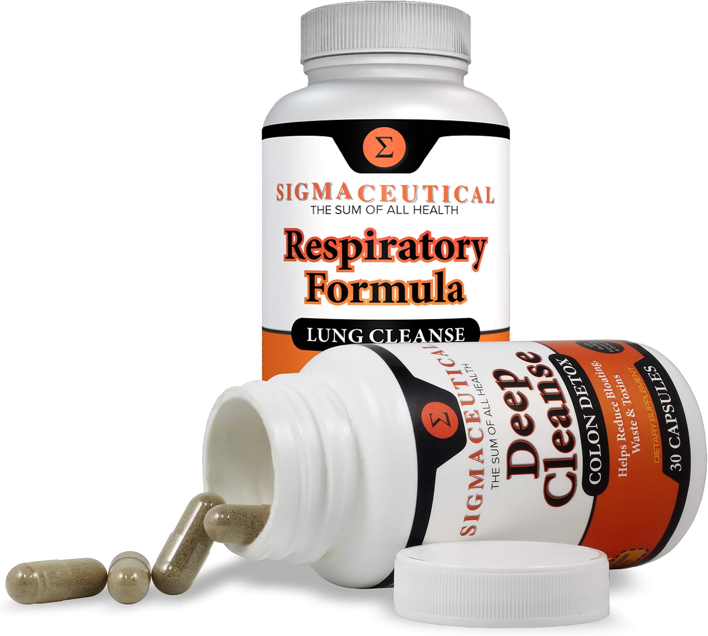 SigmaceuticalChest + Gut Cleanse Bundle - Colon Cleanse & Laxative Plus Lung Cleanse