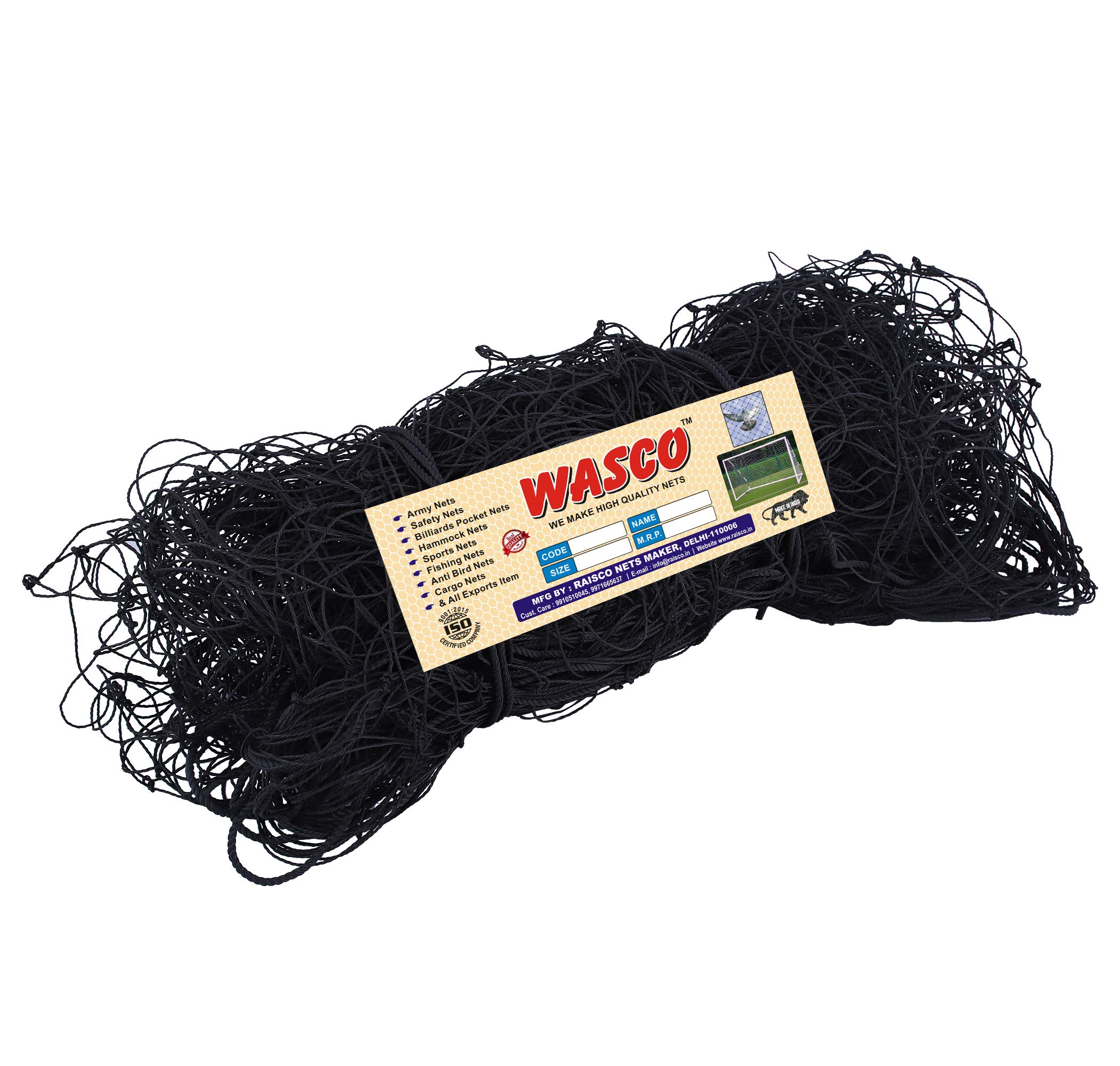 Wasco Hand-Ballgoal Net 2Pcs Pair (Black) 1