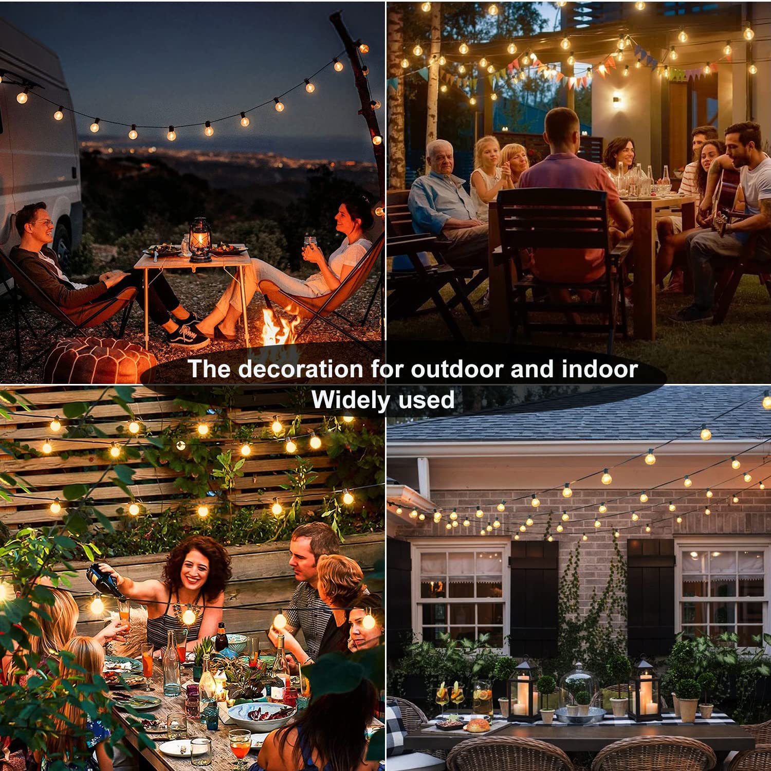 Catena Luminosa Esterno 15M - 25 Luci LED Impermeabili Per Giardino, Balcone E Feste - Foto 10