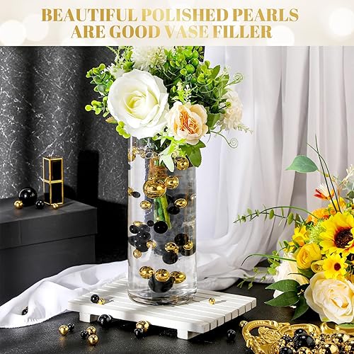 Miniatura 7 de Jadive 200 cuentas de perlas para relleno de jarrón, sin agujero, jarrón de perlas, cuentas de maquillaje para soporte de brochas para decoración