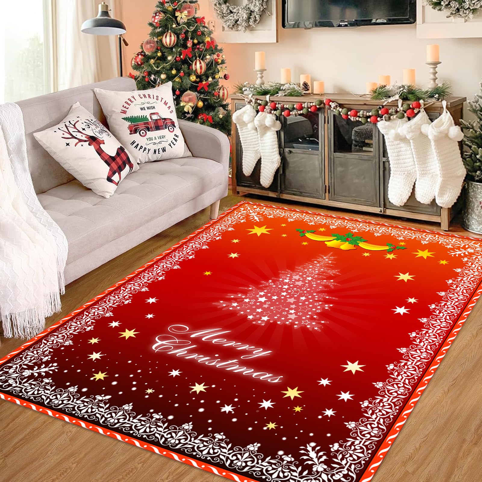 Felpudo De Navidad Con Motivo De Santa Claus | Alfombrilla De Puerta Antideslizante, Para Recoger Suciedad
