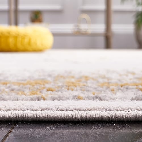 Miniatura 5 de Safavieh Palma Collection PAM312A - Alfombra redonda de 6 pies 7 pulgadas color beige y gris claro estilo desgastado elegante oriental no desprende