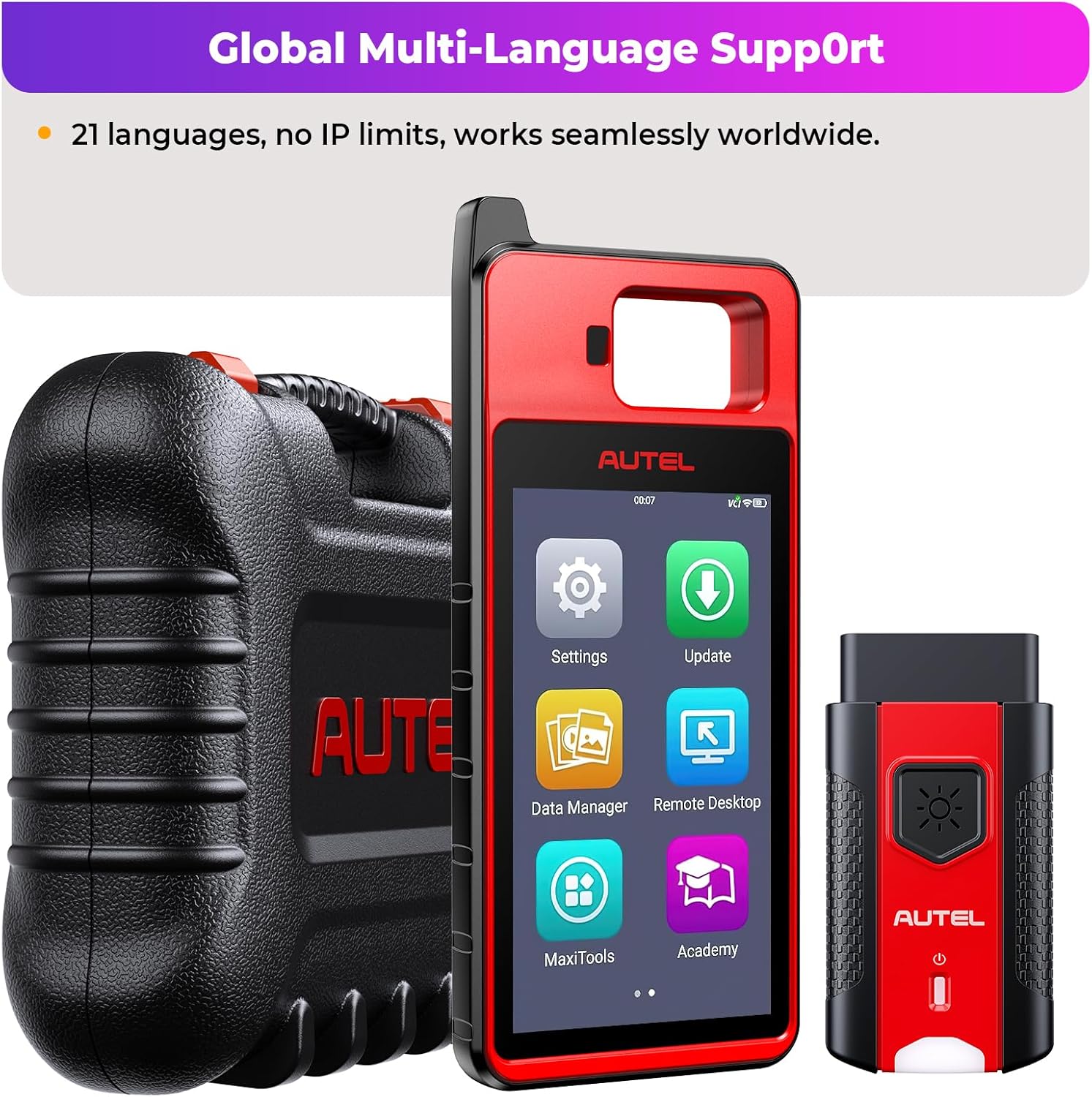 Autel MaxilM KM100 OBD2 Diagnostic Scanner, 2026 Lite of IM508S IM608 PRO II with Lifetime Free Update, Compatible with 95% Cars, VCI V200 Wireless Diagnostic, Scan Tool for Home Mechanics & DIYers
