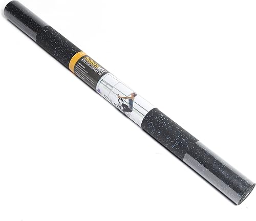 CAP Barbell Alfombra enrollable de goma reciclada, negra con motas azules