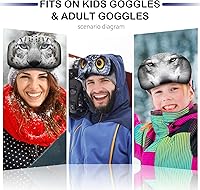 Vista 4 de Civaner 4 Piezas Funda para Gafas de Esquí y Snowboard, Funda para Gafas de Microfibra, Protección Contra Rayones y Polvo para Viajes