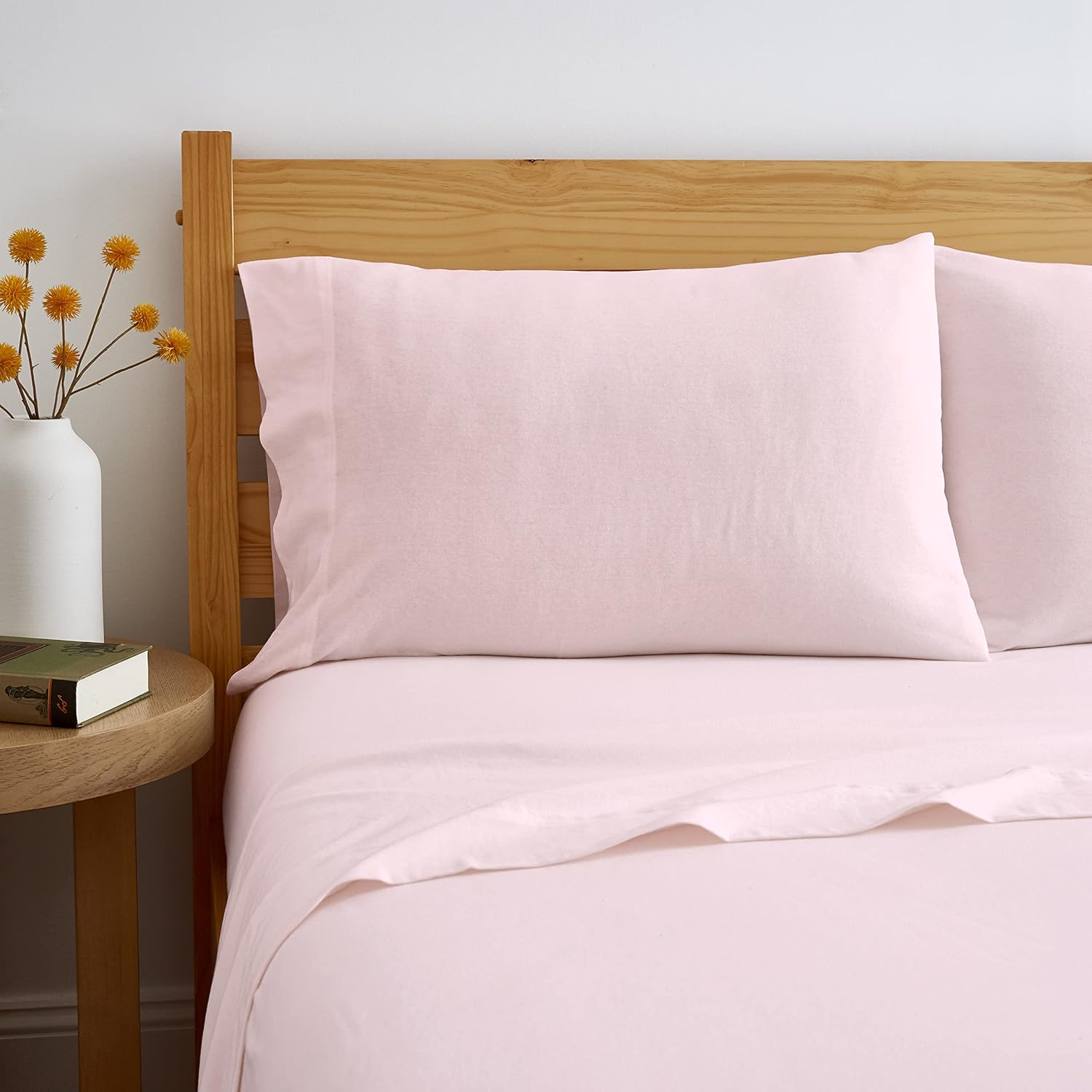 Road Trip America Jersey Knit Sheet Set - 4 Pieces Queen Cotton Sheets Set - Soft Cozy Stretchy Knit Bed Linen (Blush, Queen) - Image 2