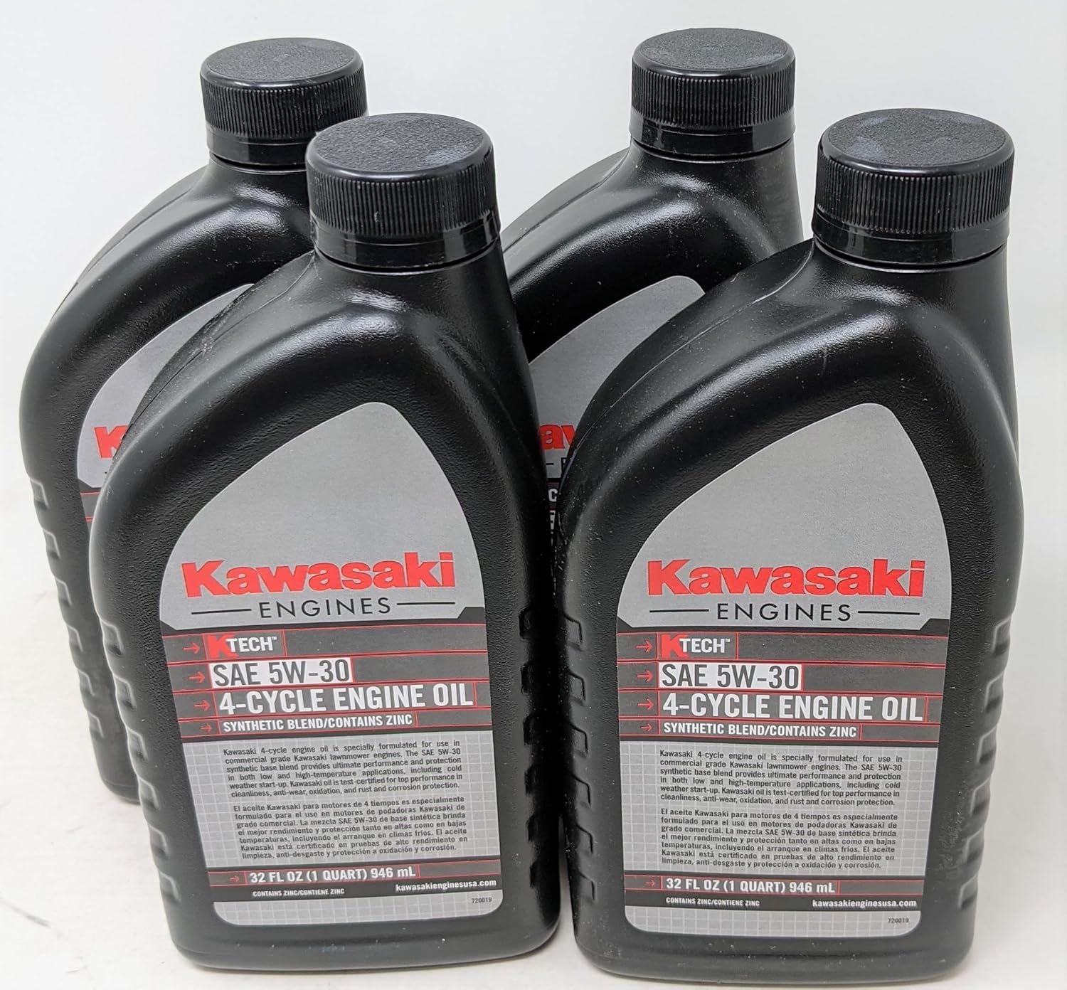 Kawasaki Pack of 4 99969-6500 Genuine OEM K-Tech SAE 5W-30 4-Cycle Engine Oil