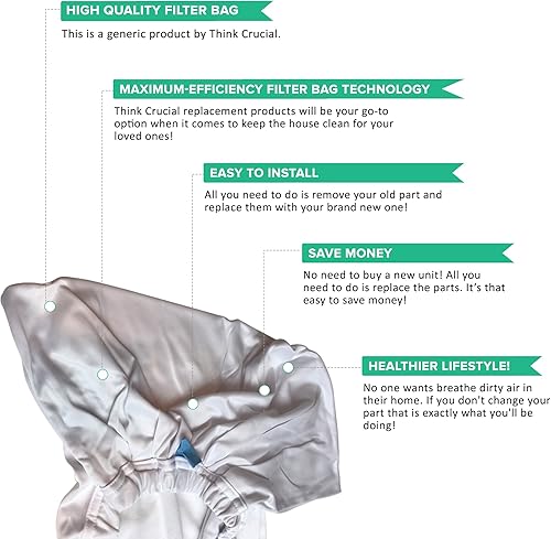 Miniatura 8 de Think Crucial Bolsas de repuesto para piscina  Compatible con Aquabot Parte # 8111 y 8101  Bolsa de filtro de piscina lavable y reutilizable Aquabot