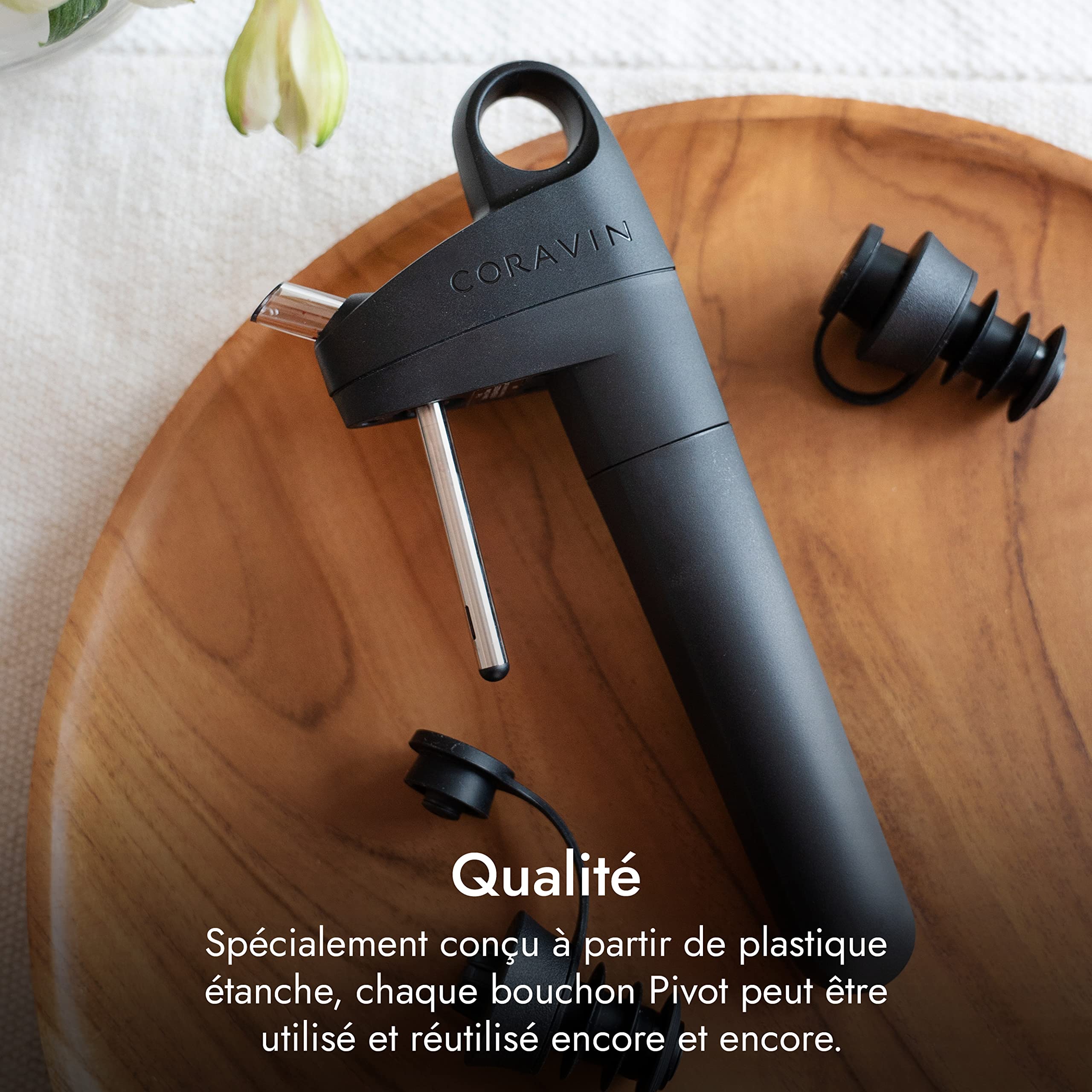 Coravin Bouchons de Vin en Silicone Pivot | Compatible avec le Système de Préservation du Vin Pivot | Conserve le Vin Jusqu'à 4 Semaines - 6 packs