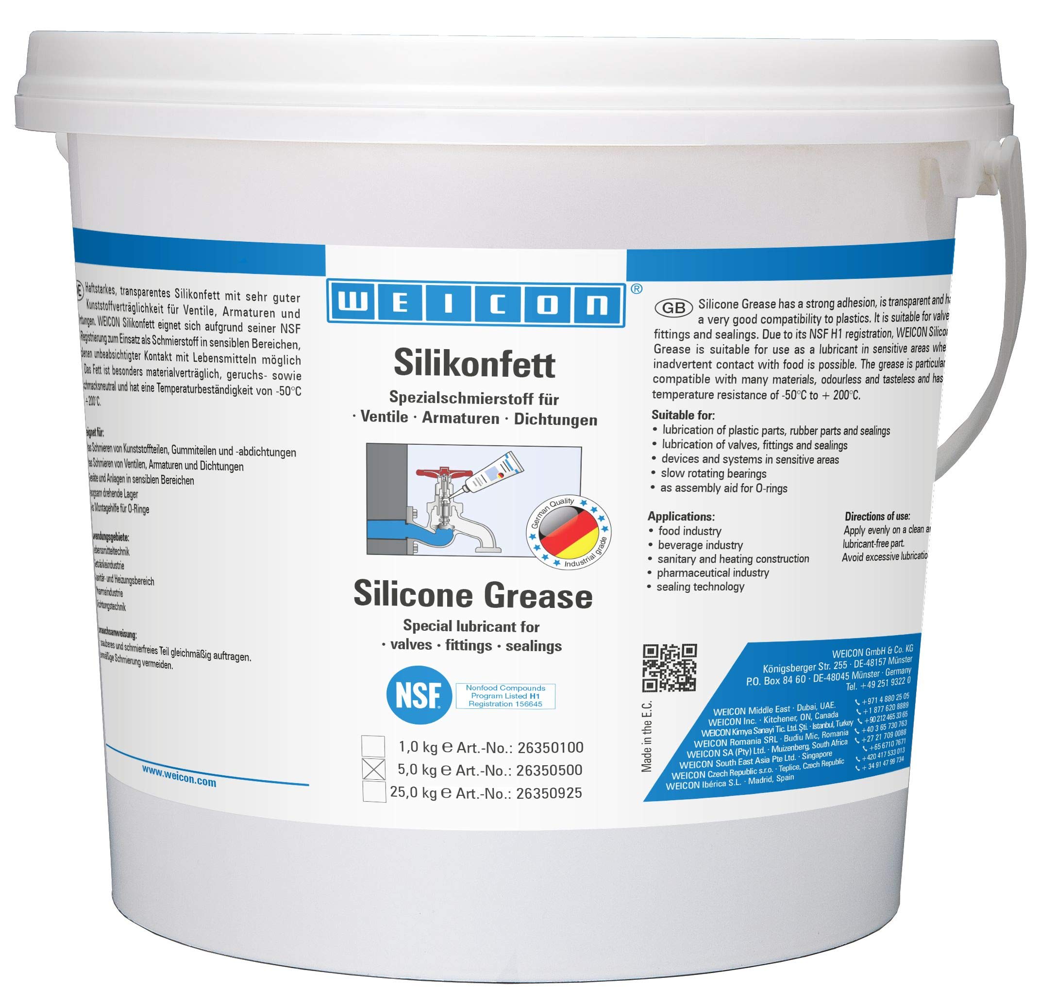 WEICON26350500 Silicone Grease 5.0 kg