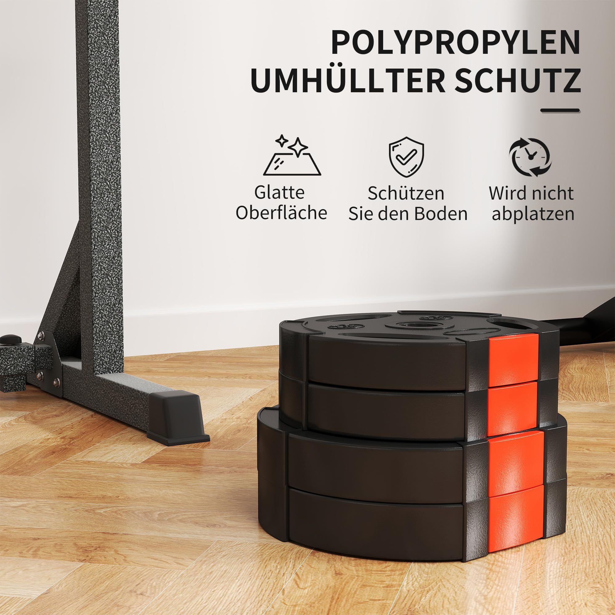 SPORTNOW Zestaw 4 szt. talerzy, 2 x 2,5 kg/5 kg