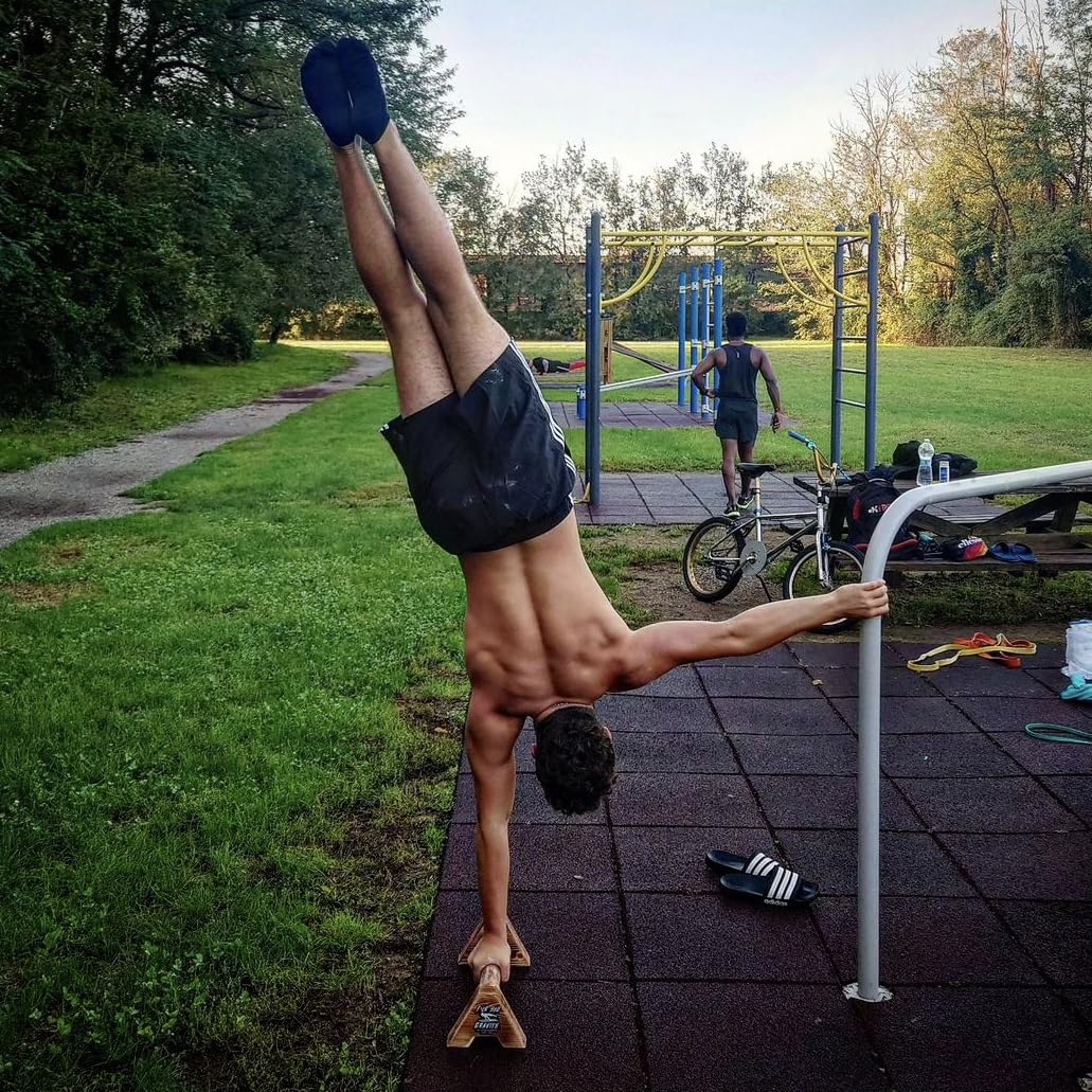 Parallele CALISTHENICS Professionali BEATBOMB, Alta Qualità, Parallele in Legno, Parallele Basse, Paralleline Calisthenics, Push Up Bar, Crossfit e Steet Workout, Palestra Corpo Libero, Fitness