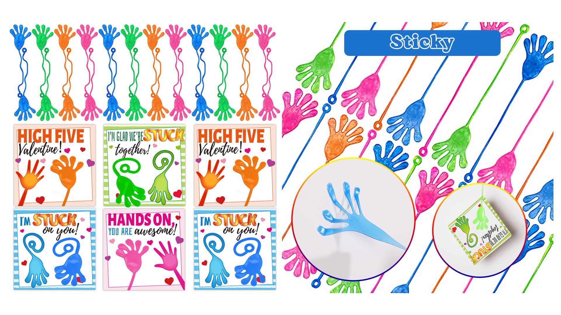 Amazon.com: gisgfim 36 Packs Valentines Day Card with Sticky Slap