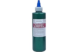 Handy Art: Glue for Shimmering Creations - Non-Toxic Washable Green Glitter Glue (8 fl oz)