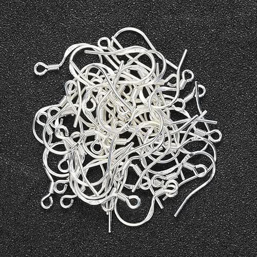 48Pcs/24Pairs 925 Sterling Silver Earring Hooks Hypoallergenic Silver Jewelry Making