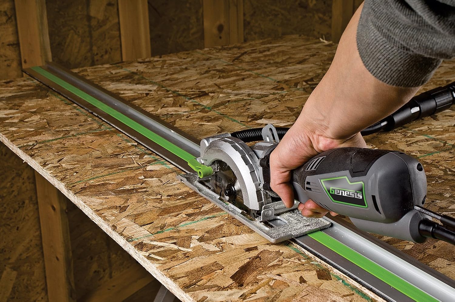 Genesis GAPCS203 3 Piece Plunge Saw Track Rip Guide Assembly Kit for use with Genesis GCS545C 5.8 Amp 4.5" Control Grip Saw and Genesis GPCS535CK Plunge Saw