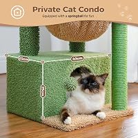 PAWZ Road Kaktusz Macskavár Függőággyal, Sisal Kaparófával, 83 cm, Zöld 4