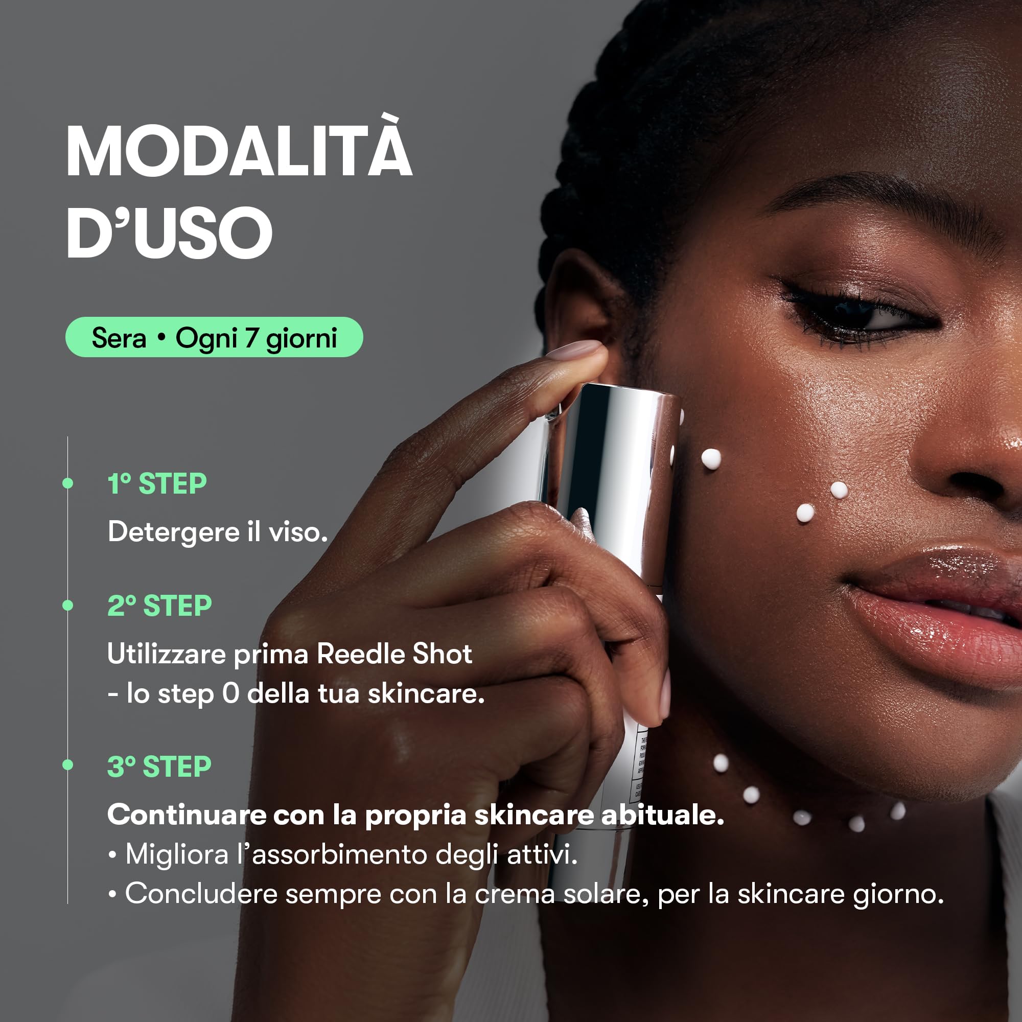 VT COSMETICS VT REEDLE SHOT 700, siero di microago Advanced Night Exosome, centella asiatica, acido ialuronico, propoli, rigenerazione