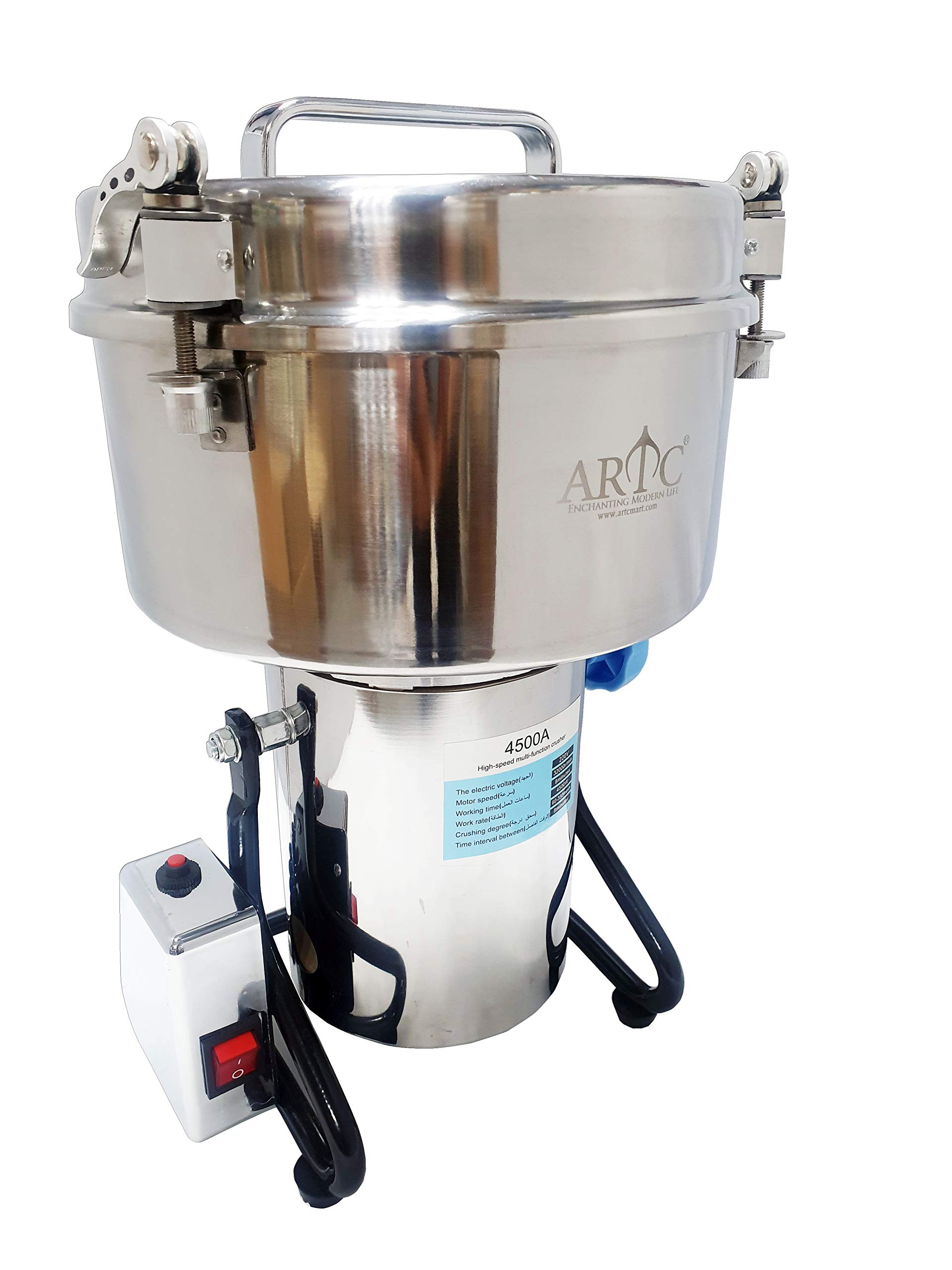 Grinder Mill Machine Swing Grinder, Stainless Steel Grinder, Ultra-Fine Grinder For Home Kitchen, Spice Shop (4500g)