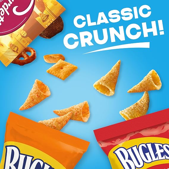 Classic Mix Snack Variety Pack, Bugles Original & Nacho Cheese, Gardetto's Original Recipe, Chex Mix Traditional & Cheddar, 800 ml (20 Bags)