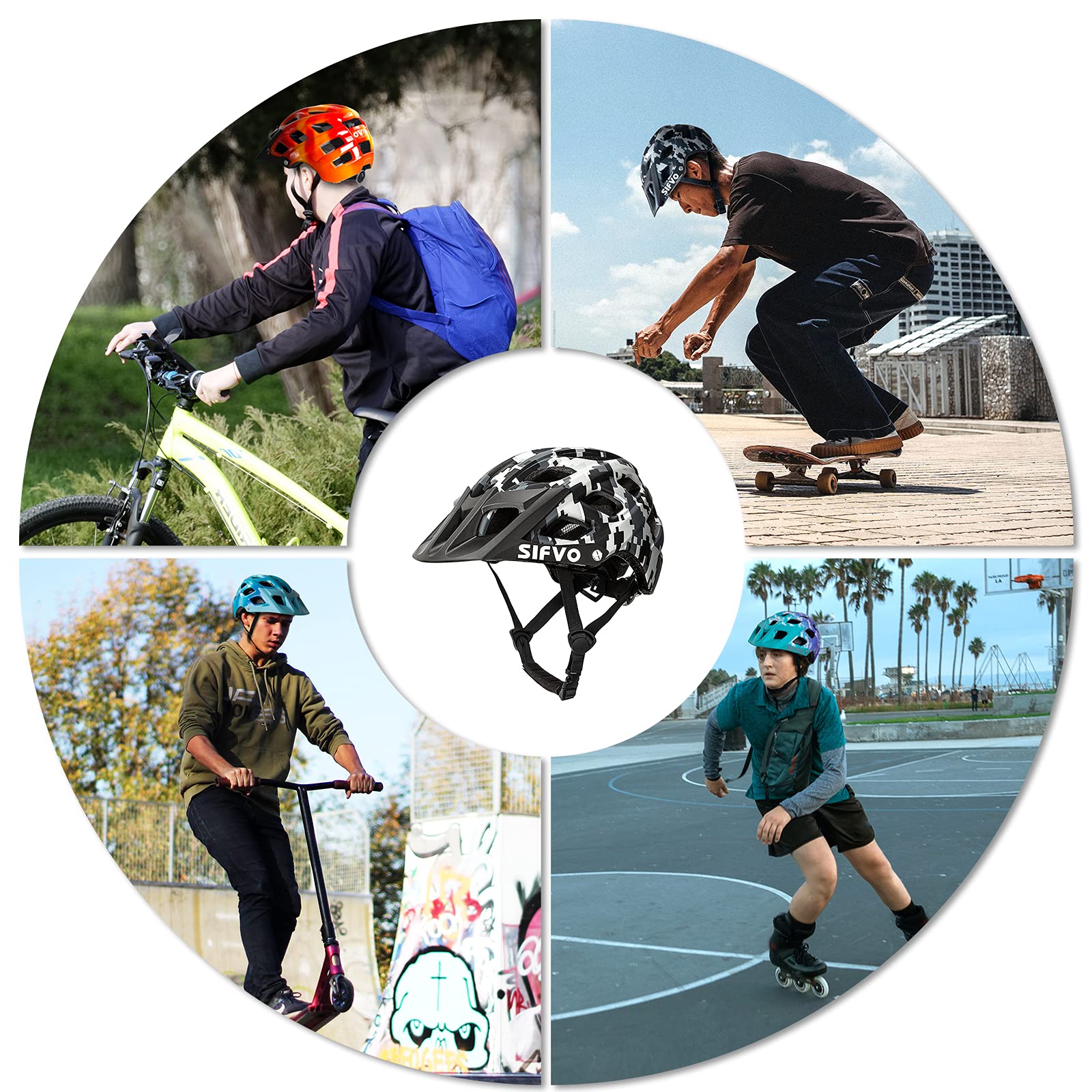 Casco de bicicleta para niños y niñas de 8 a 14 años, ajustable, con visera desmontable, ligero, seguro y elegante, casco de bicicleta para niños de 54 a 22.4 in 7