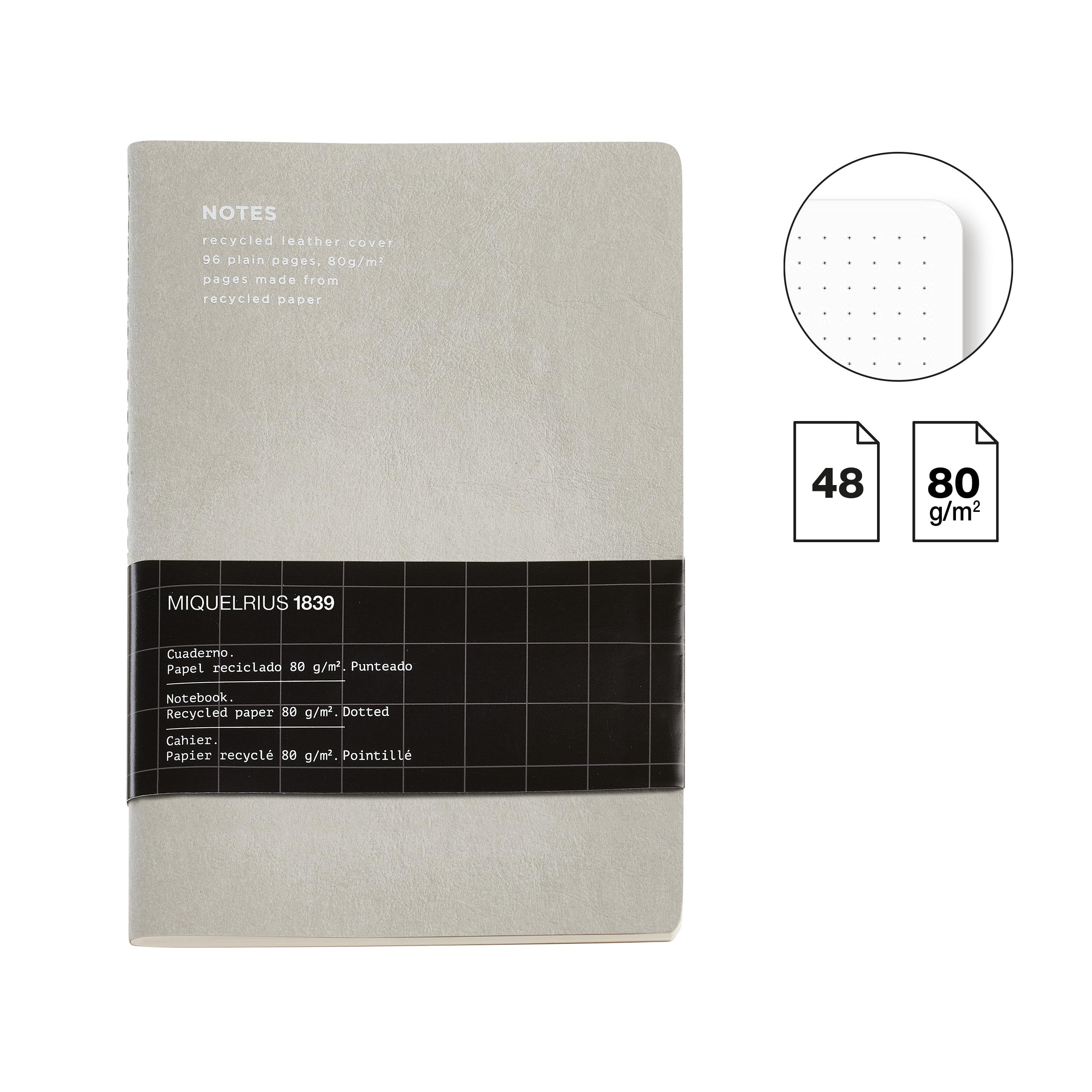 Miquelrius, Flexible A5 Notebook (200mm x 140mm), Polka Dot Inside, 48 White Sheets, 80gsm Recycled Paper - Image 2
