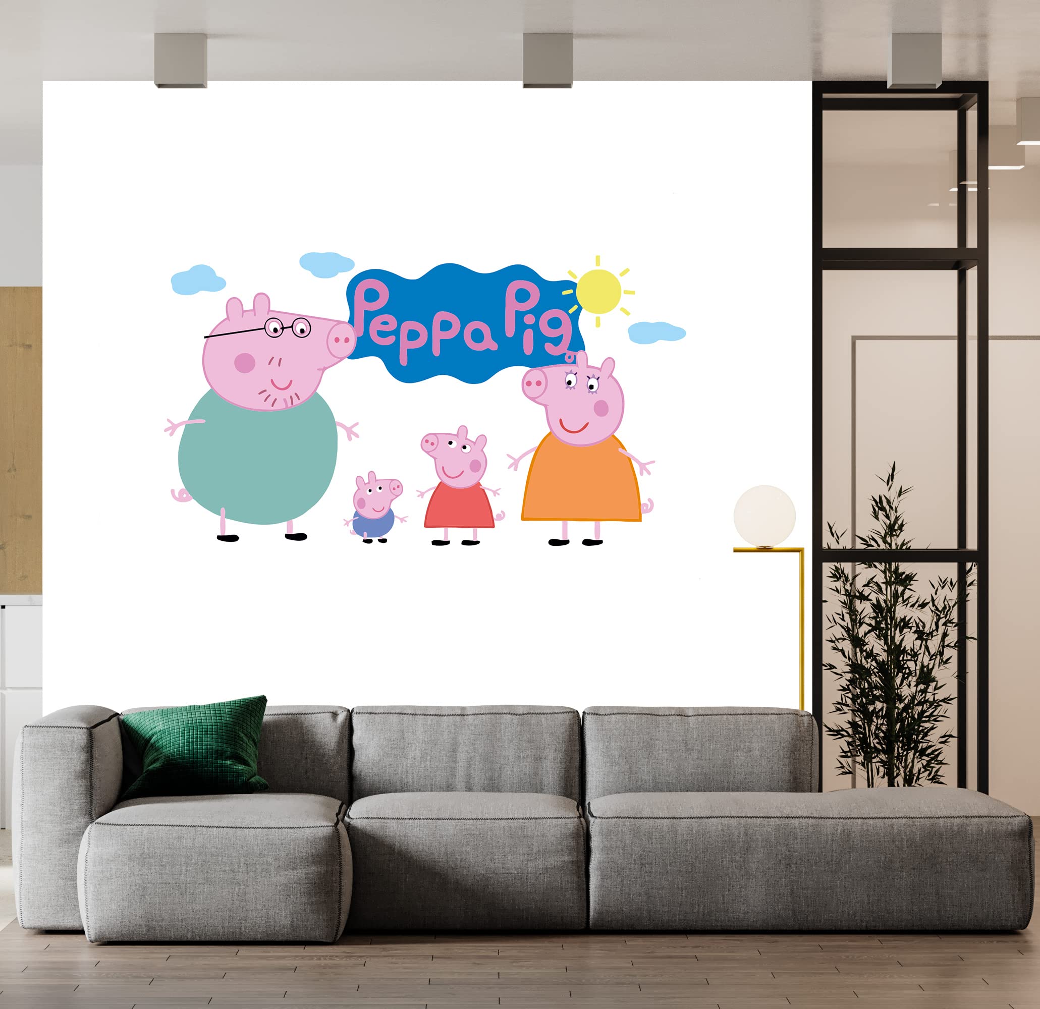 Peppa Pig Cartoon Self Adhesive Decorative Wall Sticker || (60cm X 45cm) btcut5464-2