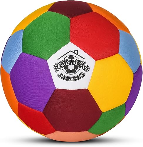 The House Kicker - Balón de fútbol para interiores, tamaño 4, suave y seguro, pelota de interior para el hogar y patios, pelota de casa, ideal para