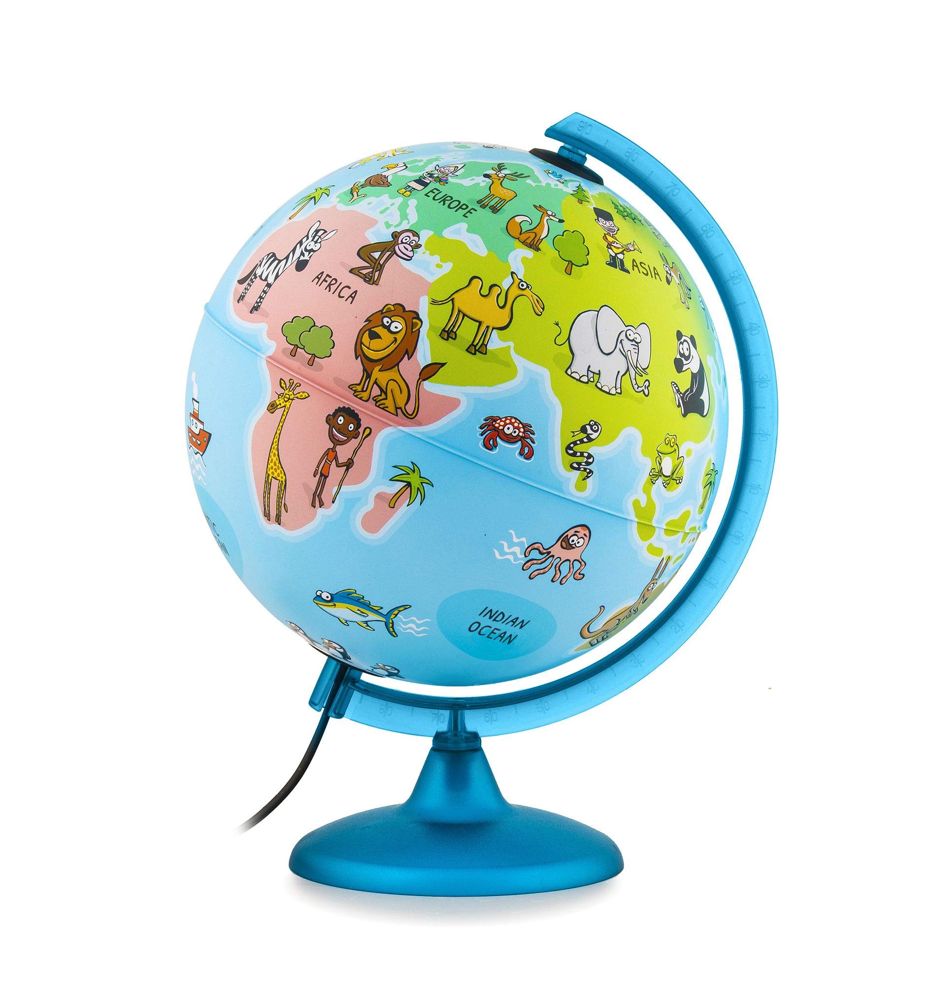 Nova Rico Multicolour 25 Cm Mappa Mondo Illuminated Globe