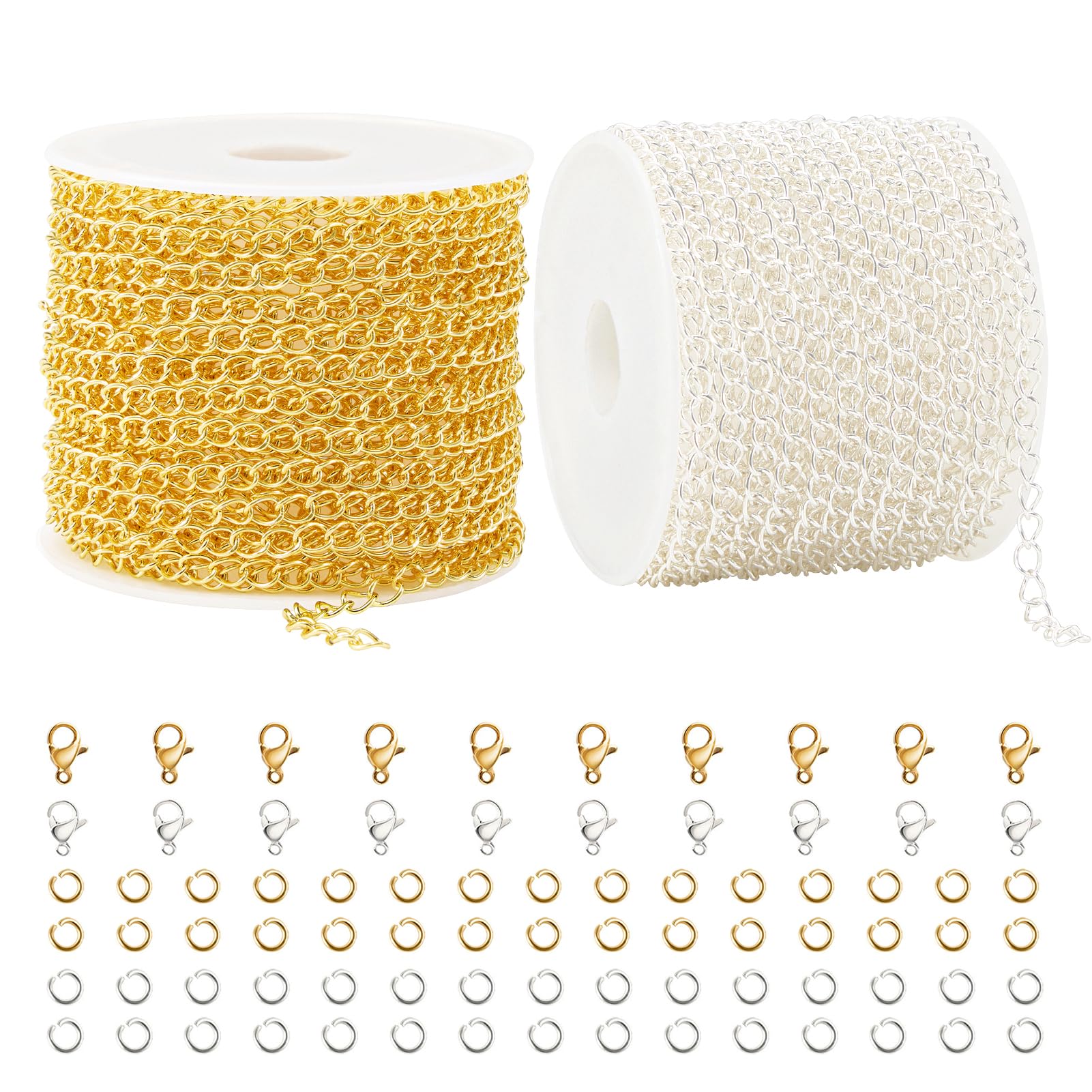 Paperclip Chain for Jewelry Making - 2 Rolls -9