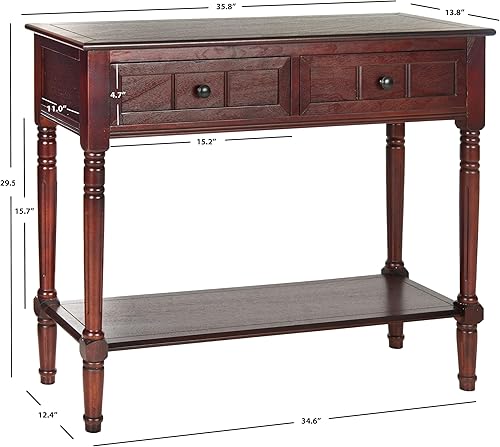 Miniatura 3 de Safavieh American Home Collection Mesa de consola Lexington, Madera, Cerezo oscuro
