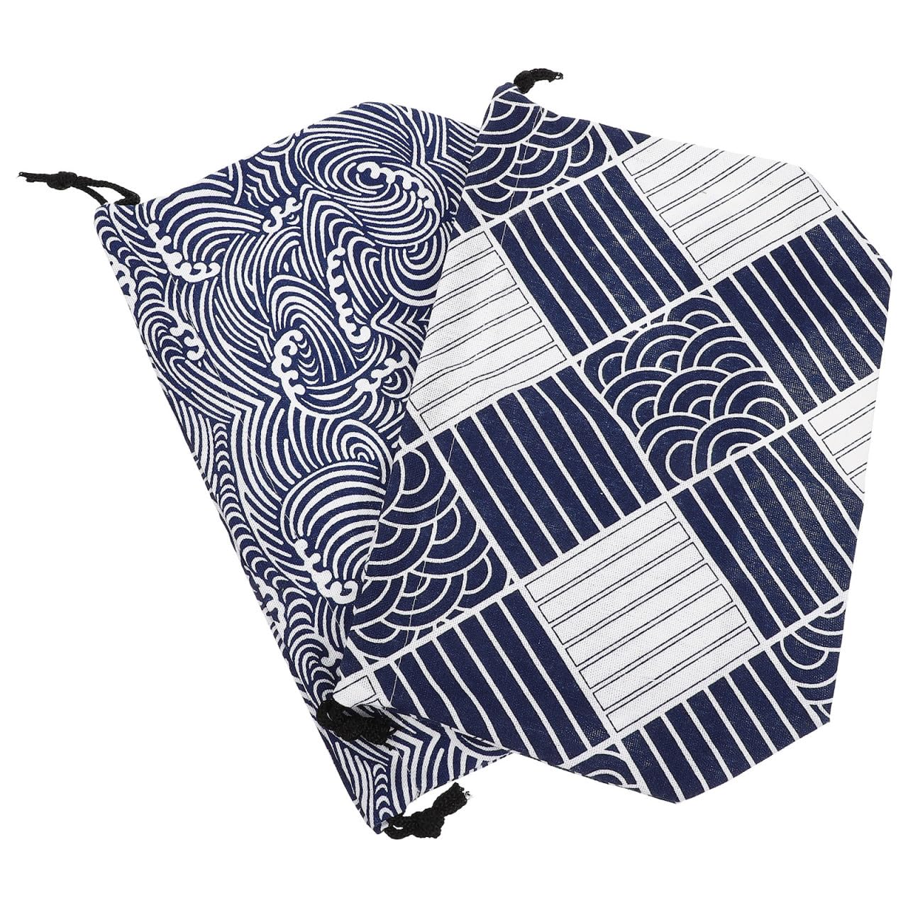 KJHBV 2pcs Japanese Style Lightweight Lunch Bag Drawstring Bento Bag Cloth Decorative Large Capacity for Office and Study with Back to School Decorations