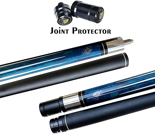 Miniatura 3 de Tai ba cues Palo de billar, punta de cuero multicapa de 13 mm, 58 pulgadas, envoltura de lino, palo de billar profesional de madera dura de arce