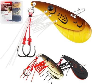 Shrimp Blade Bait 3pcs Metal Vibe Jigging Lures with Skirted Tail and Assist Hooks, Lifelike Shrimp Design for Saltwater and Freshwater Fishing