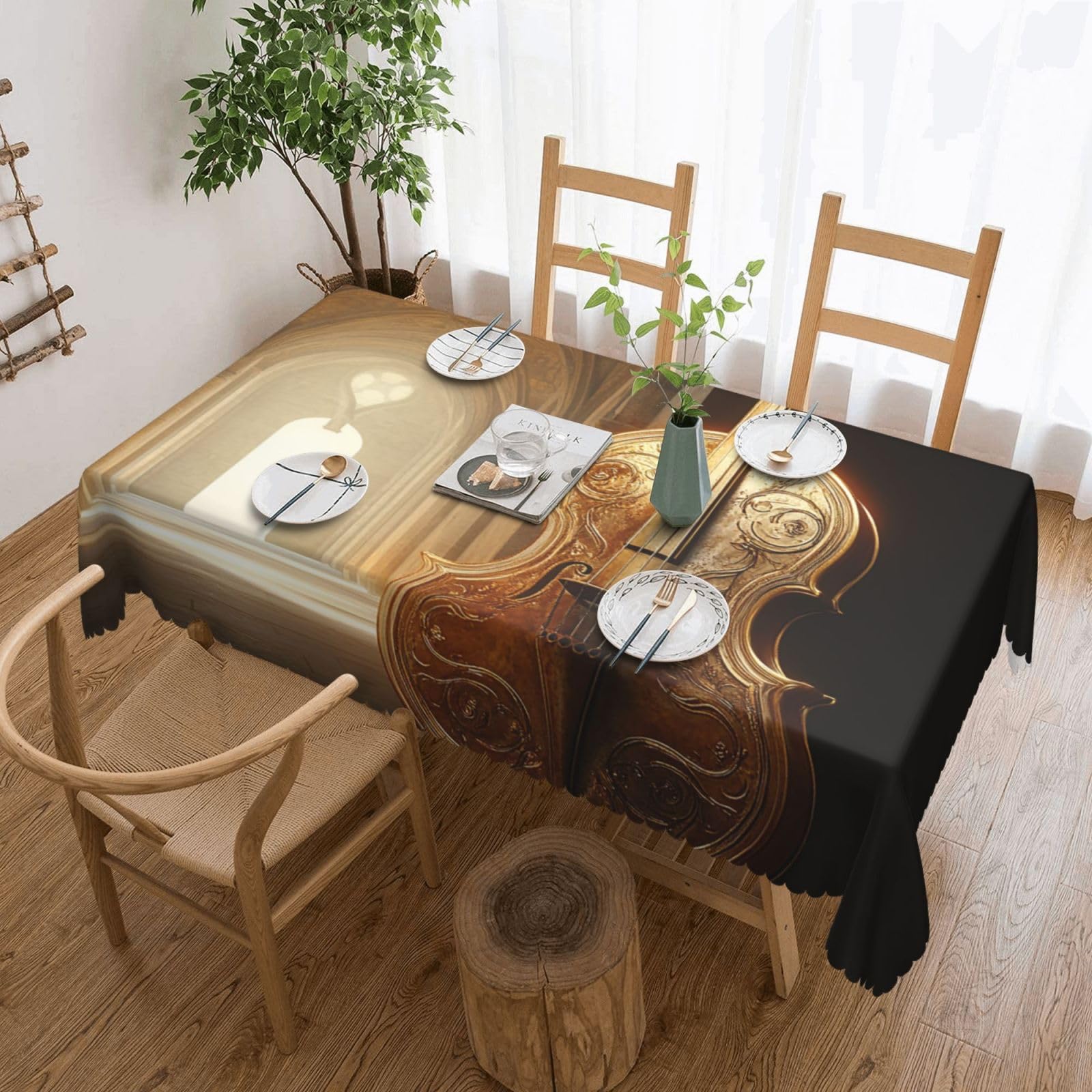 Nappe de table violoncelle Home Fashions, tissu premium 137x182 cm