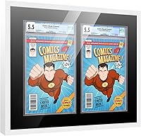 Vista 117 de Poster Palooza Marco de cómic con paspartú para 2 cómics CGC, CBCS o PGX Graded Comics – Marco de cómic negro para cómics de 8.125 x 13 pulgadas