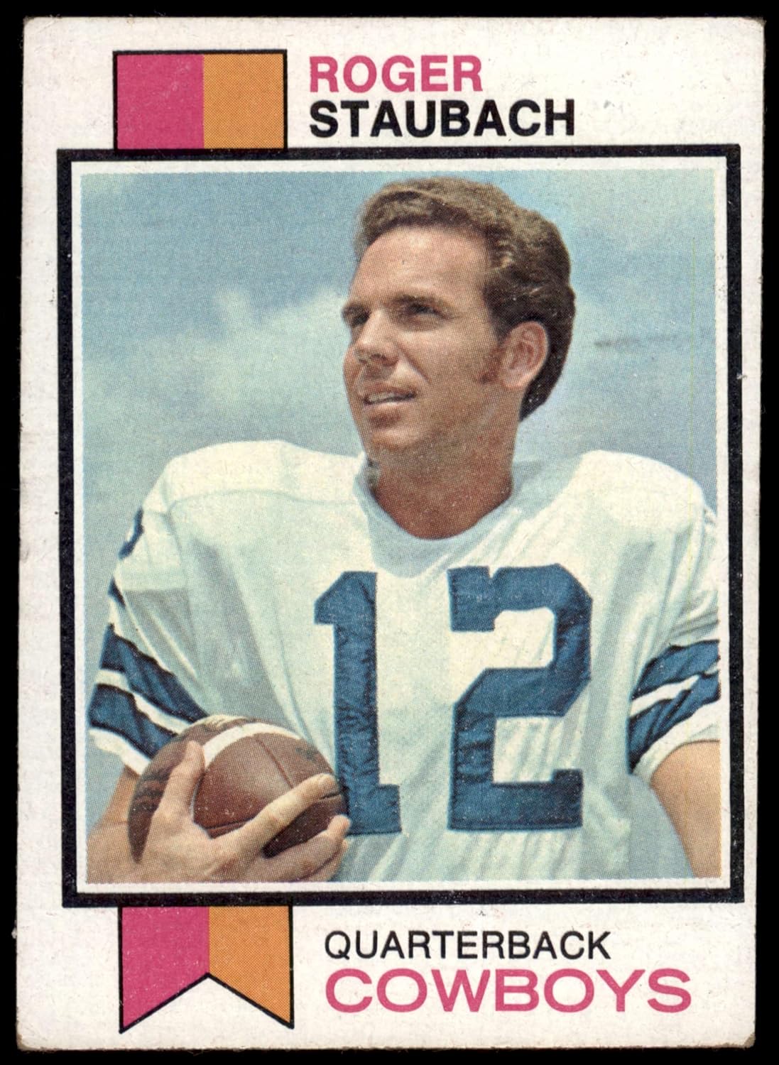 1973 Topps #475 Roger Staubach Dallas Cowboys (Football Card) VG Cowboys Navy