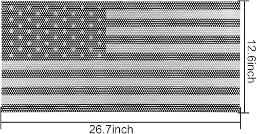 Miniatura 7 de Hooke Road Wrangler - Rejilla frontal con bandera de Estados Unidos, deflector de insectos para Jeep Wrangler JK & Unlimited 2007-2018 (negro y