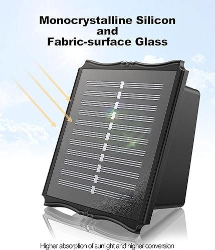 Miniatura 3 de KIALUSH Luces solares de pared para exteriores, 6500 K, 3000 K, paquete de 4 luces de pared de 1500 mAh alimentadas por energía solar, IP65 para