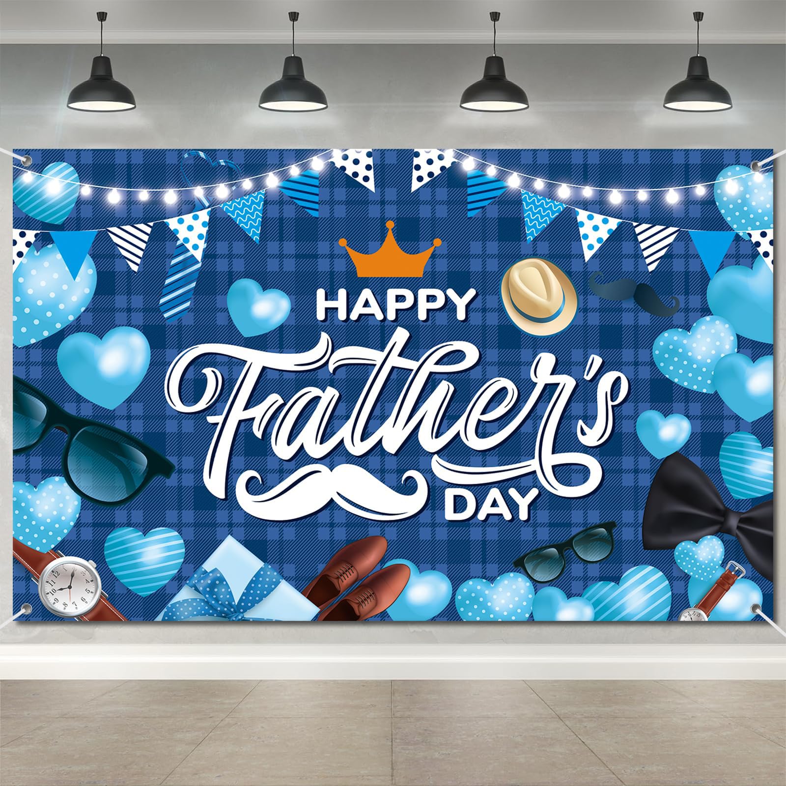 Fathers Day Decorations Large Banner Photo Booth Props Happy Father’S Day Backdrop for Best Father’S Birthday Anniversary Party Father Themed Decorations Easy to Hang And Reusable 180x110cm