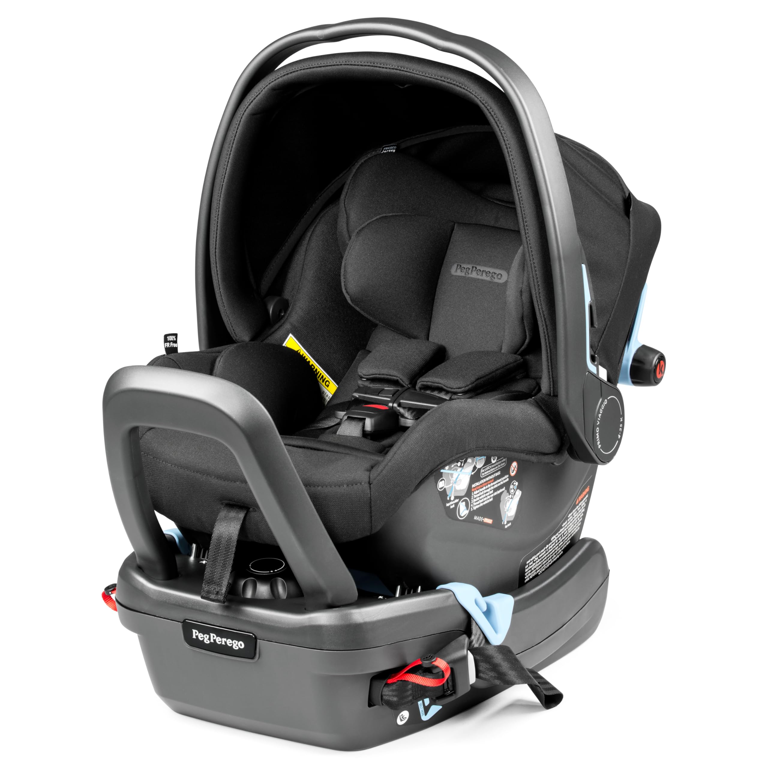 Peg Perego Primo Viaggio - Rear Facing Infant Car Seat - for Babies 4 to 30 lbs - Made in Italy - True Black (Black)