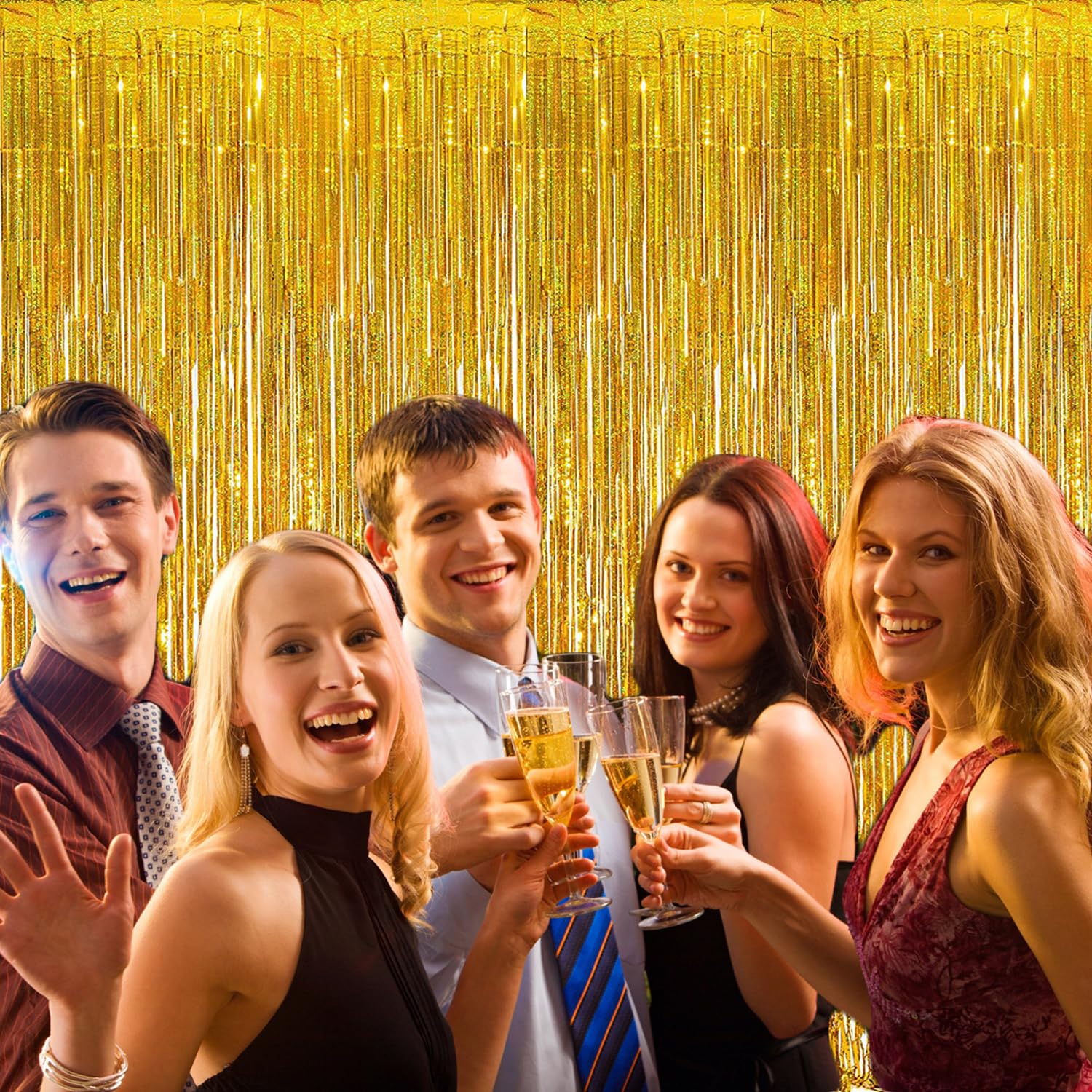 SAVITA 2pcs Rideau Frange Vert De Pixels, 200cm Long Rideau à Franges