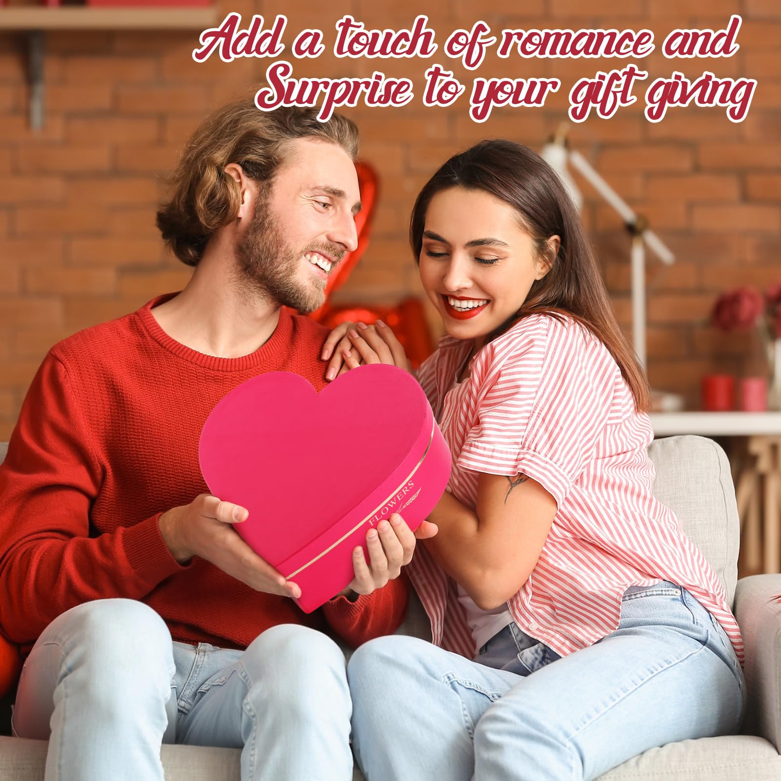 Glenmal Herzförmige Geschenkboxen mit Deckel, 100 g, geschreddertes Papier, stapelbar, Herz-Blumenkästen für Valentinstag, Hochzeit, Geburtstag, Babyparty, Geschenkverpackung, Rosenrot, 3 Stück