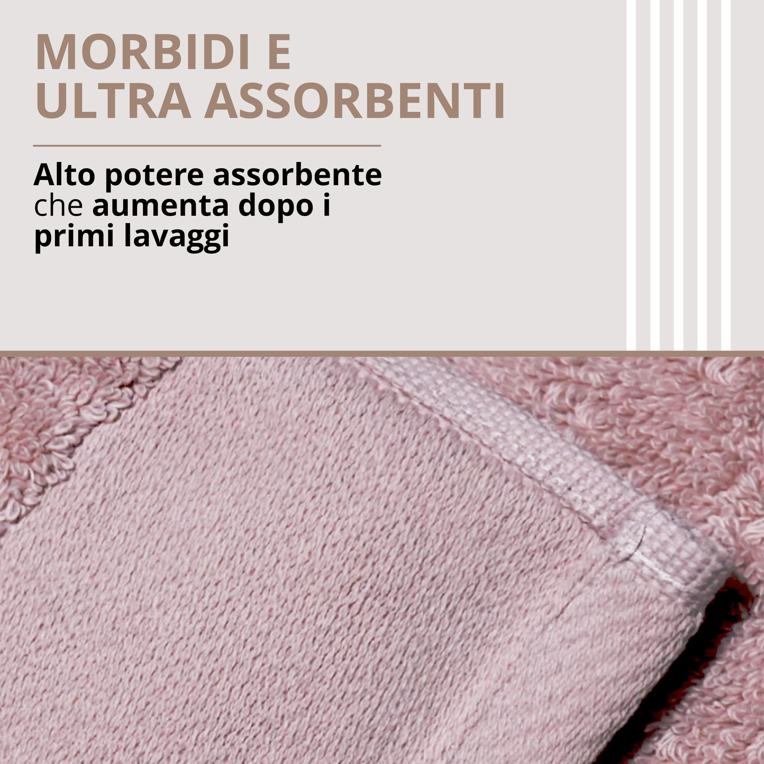 casaviva - Set Asciugamani Bagno 100% Cotone Sublime 750 GSM - Asciugamani Cotone Oeko-Tex Extra Morbido e Assorbente - Set Asciugamani 4 Pezzi - ROSA CIPRIA