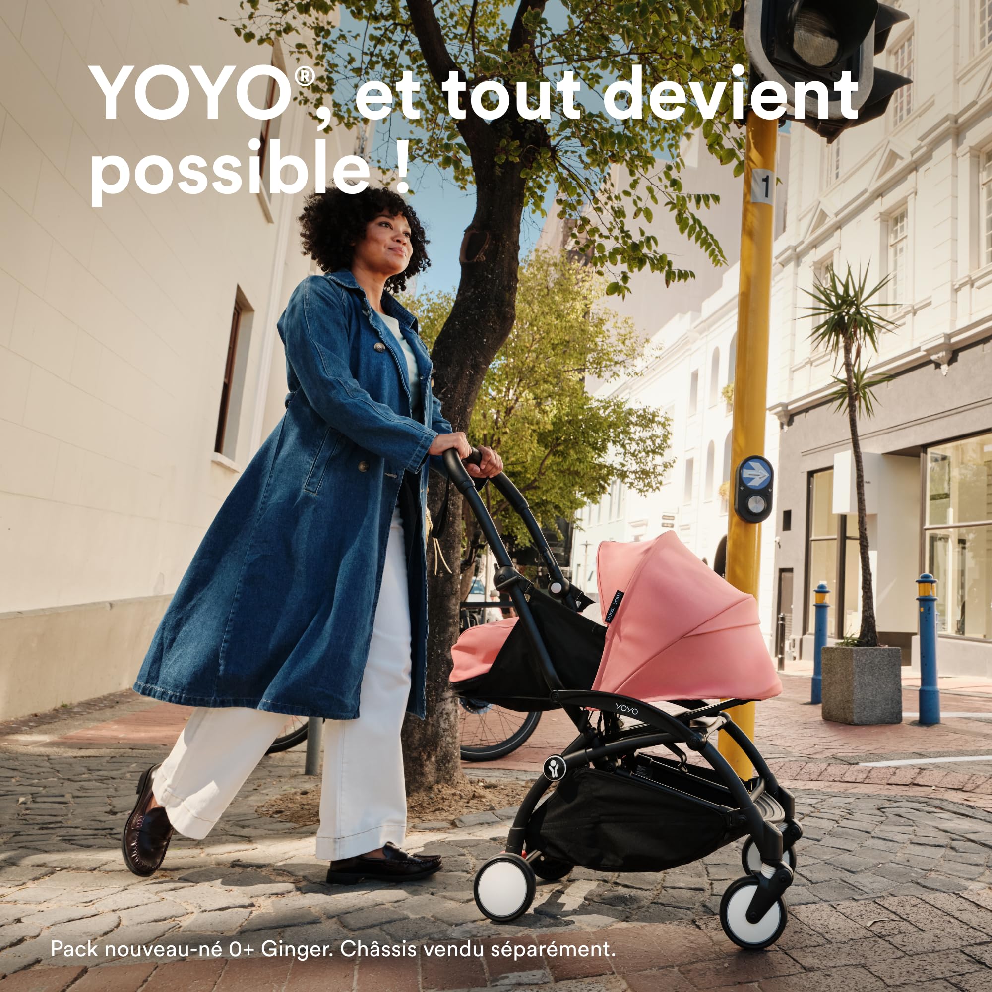 Pack nouveau-né Stokke YOYO 0+, Olive - Comprend un matelas, une capote extensible et un harnais à cinq points - Requiert le châssis YOYO (vendu séparément)
